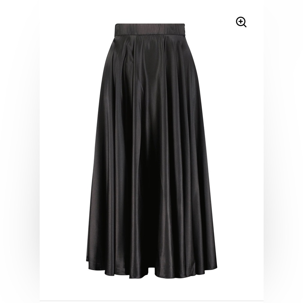 Elegant Black 100% silk maxi skirt